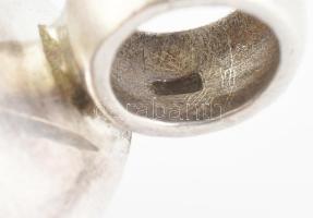 Ezüst (Ag) foglalatban, nagyméretű tanzanit, medál, jelzett, 5,5x2,5 cm, bruttó: 42,7 g