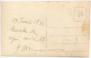 1933 Brassó, Kronstadt, Brasov; Scoala de Copii mici a Statului No. 4. Blumana / Bolonyai 4. sz. áll...