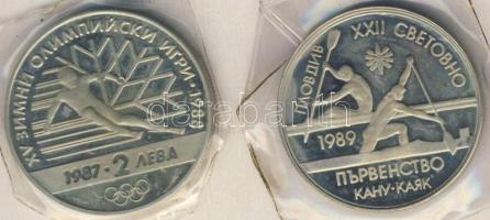 Bulgária 1989. 2L "Kenu, kajak" + 1987. 2L "Téli olimpia" mindkettő vákumcsomagolásban T:PP