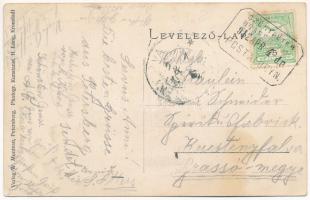 1912 Barcaszentpéter, Petersburg, Petersberg, Sanpetru; Evangélikus templom, iskola és tornaiskola. ...