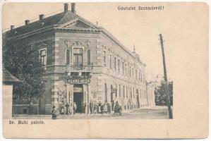 Szatmárnémeti, Satu Mare; Dr. Muhi palota, Szabó Géza üzlete / palace, shop (fa)