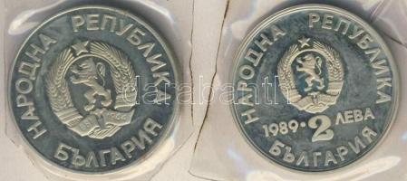 Bulgária 1989. 2L "Kenu, kajak" + 1987. 2L "Téli olimpia" mindkettő vákumcsomago...