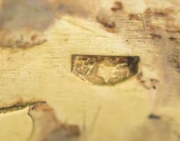 14 k arany (Au) gyűrű, magyar fémjel, 6,3 g ca 0,2 ct brillel, m:50