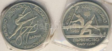 Bulgária 1989. 2L "Kenu, kajak" + 1987. 2L "Ritmikus gimnasztika VB" mindkettő vákumcsomagolásban T:PP