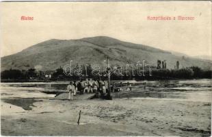 Alvinc, Vintu de Jos; Kompátkelés a Maroson / ferry crossing river Mures (r)