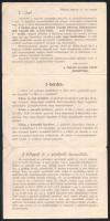 1932-1940 Miskolc, vitéz Hubay Gyula főszolgabíró hagyatékából 2 db irat (Miskolci Erzsébet Fürdő ny...