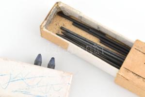 3 doboz régi töltőceruza hegy feliratos dobozokban