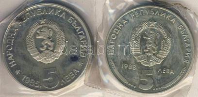 Bulgária 1988. 5L "Kremikovski" + 1985. 5L "Turista Mozgalom 90. évfordulója" mi...