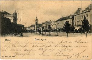 1902 Arad, Andrássy tér. Ifj. Klein Mór kiadása / square (EK)