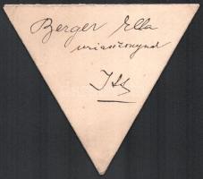 1921 Meghívó a muzulmánok zártkörű álarcos estélyére a rózsahegyi fonógyárba