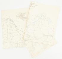 cca 1970 6 db KPM megyei közúti térkép. Jó állapotban 30x40 cm