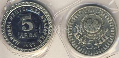 Bulgária 1985. 5L "3. Nemzetközi Gyermek Gyűlés" + 1982. 5L "Vladimir Dimitrov" ...
