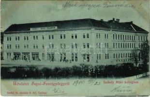 1900 Sepsiszentgyörgy, Sfantu Gheorghe; Székely Mikó kollégium este. Benkő M. kiadása / boarding school at night (fl)