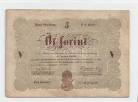 1848. 5Ft "Kossuth bankó" barna T:II/III