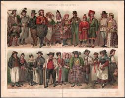 cca 1895-1900 15 db nyomat a Pallas Nagy Lexikonából (Az ezredéves kiállítás madártávlati képe, euró...