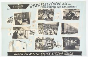 1957 Utasellátó reklám plakát 62x44 cm