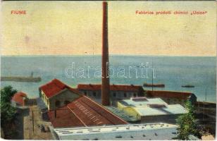 1909 Fiume, Rijeka; Fabbrica prodotti chimici Union / vegyészeti gyár / chemical factory (r)