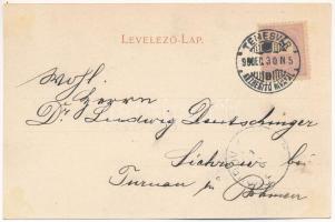 1899 (Vorläufer) Temesvár, Timisoara; Józsefvárosi indóház és takarékpénztár, vasútállomás, városi b...