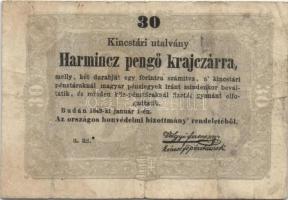 1849. 30kr "Kossuth bankó" T:III