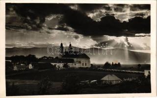 Csíksomlyó, Sumuleu Ciuc; látkép. Andory Aladics Zoltán felvétele / general view (ragasztónyom / gluemark)