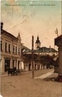 1915 Rózsahegy, Ruzomberok; Király utca, Eichel Salamon és Dorner Emil üzlete. Klimacek Sándor kiadása / Královská ulica / street, shops (fa)