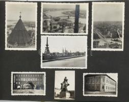 cca 1930 118 darabos fotóalbum érdekes képekkel. Cserkészek, leventék, diákok, városképek.