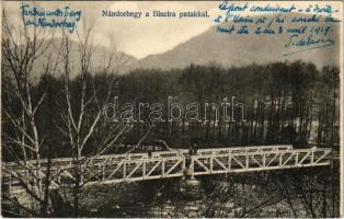 Nándorhegy, Otelu Rosu, Ferdinand, Ferdinandsberg; Bisztra patak, vasúti sín. Adler fényirda / Bistra riverside, railway bridge (EK)