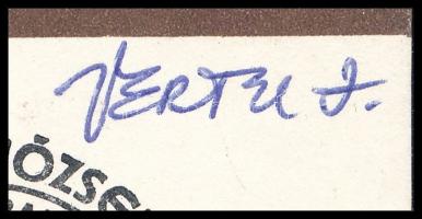 1982 Vertel József (1922-1993) aláírása emléklapon