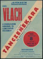 1955 Karel Vlach tánczenekar kisplakát hajtva 17x24 cm