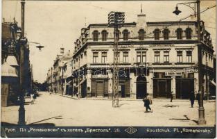 1926 Ruse, Rousse, Russe, Roustchouk, Rustschuk; Pl. Romanovsky / square, hotel, shops (EK)