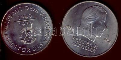 NDK 1972. 20M "Schiller" + 1974. 10M "25 éves az NDK" T:2/2+