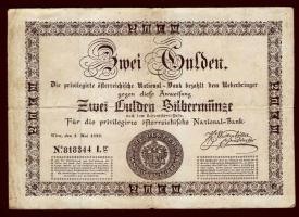 1848. 2G "...Privilegirte österreichische Nationalbank" alapnyomat hiányzik! 135x96mm T:II-/III+