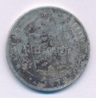 1879KB 1Ft Ag "Ferenc József / Középcímer" T:F scratched Adamo M15