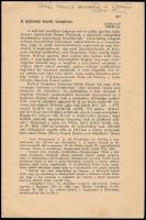 A Kallosdi kerek templom. Dunántúli Szemle. Szerző dedikálásával.(István/Szentkirályi/ bácsinak szer...