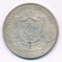 Montenegró 1909. 1P Ag "I. Miklós" T:F patina
Montenegro 1909. 1 Perper Ag "Nicholas...