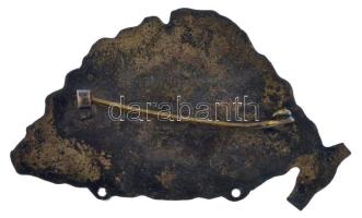 1943. "Mátyás király sportév 1943" ezüstözött bronz irredenta sportjelvény (50x29mm) T:AU,...