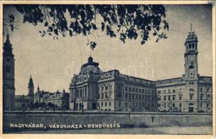 1940 Nagyvárad, Oradea; Városháza, rendőrség / town hall, police station (EK)