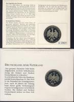 NSZK 1990. "Német egység" Ffm emlékérem érmés borítékon, NDK és NSZK bélyegekkel, elsőnapi...