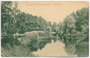 1914 Tőketerebes, Trebisov; kastély park, tó. W.L. Bp. 5620. 1911-13. Wald Márkusz kiadása / castle park, lake (EK)