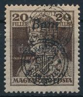 Nagyvárad 1919 Károly 20f kettős felülnyomással / Mi 46 II. with double overprint. Signed: Bodor