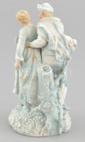 Német porcelán figura, jelzett, kopásokkal, m: 13,5 cm