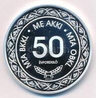 DN MTA BKKL - ME AKKI - MTA OBKL - 50. évforduló / 1957-2007 jelzett Ag emlékérem (31,29g/0.925/42,5mm) T:PP