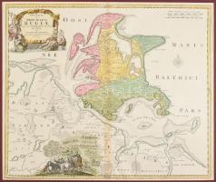 Insulae et Principatus Rugiae cum vicinis Pomeraniae... Ioh. Batt. Homann cca 1720. színezett rézmet...