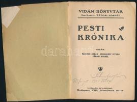 Pásztor-Szomaházy-Tábori: Pesti Krónika. Vidám Könyvtár 5. szám. Kiadói papírkötés, viseltes állapot...
