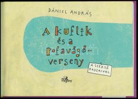 Dániel András: A kuflik és a pofavágó verseny. A szerző rajzaival. Bp. Pozsonyi Pagony Kft. Kiadói k...