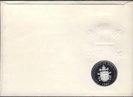 Svájc 1984. "II.János Pál pápa" Ag emlékérem 15g érmés, bélyeges borítékon, alkalmi bélyeg...