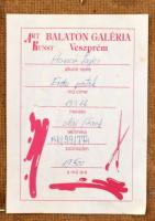 Hosszú Lajos (1944-): Erdei patak. Olaj, farost, jelzett. Hátoldalán Balaton Galéria címkéjével. Dek...