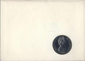 Man-sziget 1984. 1C "Téli olimpia-Sarajevo" érmés, bélyeges borítékon, alkalmi bélyegzőkke...