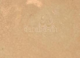 Antik osztrák emlékkorsó, ón fedeles fajansz korsó, "Internationale Ausstellung für Musik u. Th...