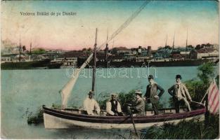 1909 Braila, Vederea Brailei de pe Dunare / Danube, boat (r)